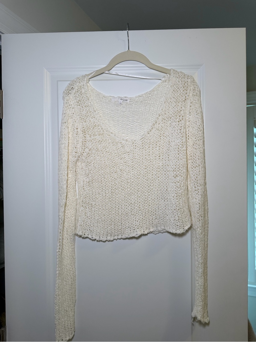 Honey Belle Lightweight Cream V-Neck Knit Sweater